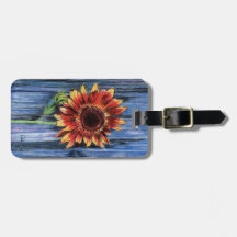 青い塀のヒマワリ