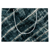 青い塗装の木材 ラージペーパーバッグ (正面)