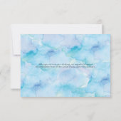 青い塩辛い海風Water color RSVPカード 招待状 (裏面)