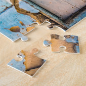 青い壁とドア ジグソーパズル (側面)