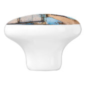 青い壁とドア セラミックノブ (側面)