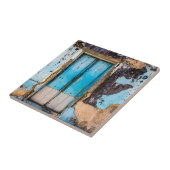 青い壁とドア タイル (側面)