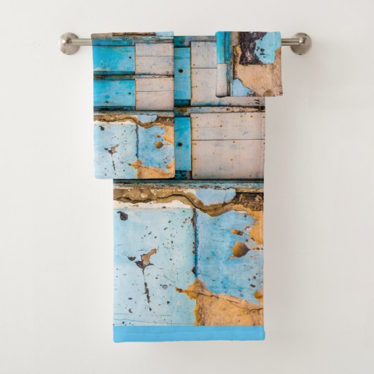 青い壁とドア バスタオルセット (インサイチュ)