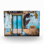 青い壁とドア フォトブロック (正面)