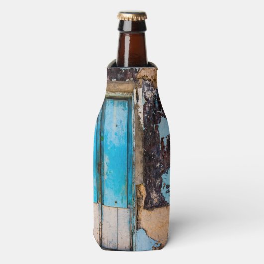 青い壁とドア ボトルクーラー (ボトル正面)