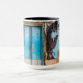 青い壁とドア マグカップ (中央)