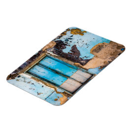 青い壁とドア マグネット