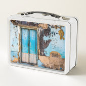 青い壁とドア メタルランチボックス (裏面)