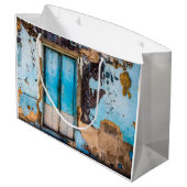 青い壁とドア ラージペーパーバッグ (裏面アングル)