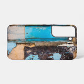 青い壁とドア SAMSUNG GALAXYケース (裏面横)