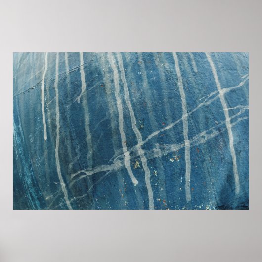 青い壁のクローズアップ絵を描写真 ポスター (正面)