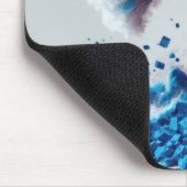 青い壁を持つ政治赤波 マウスパッド (コーナー)