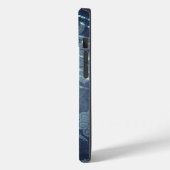 青い壁紙フローラ文字列ライトパターン Case-Mate iPhoneケース (裏面 / 左)