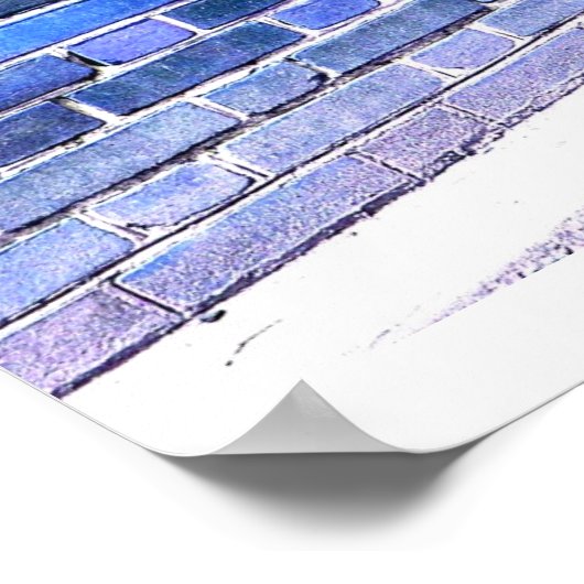 青い壁 ポスター (角)