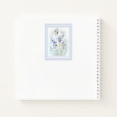 青い夏の花の水色のスケッチ ノートブック (裏面)