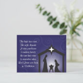 青い夕べのクリスマスの出生の郵便はがき シーズンポストカード (スタンド正面)