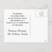 青い夕べのクリスマスの出生の郵便はがき シーズンポストカード (裏面)