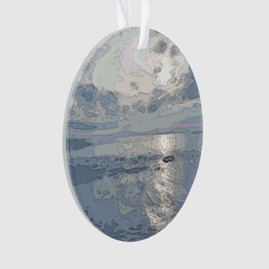 青い夕日 オーナメント (正面)