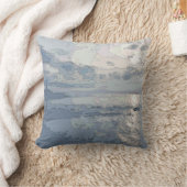 青い夕日 クッション (ブランケット)