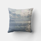 青い夕日 クッション (裏面)