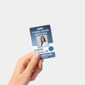 青い外科用医療IDロゴの従業員 バッジ (手持ち)