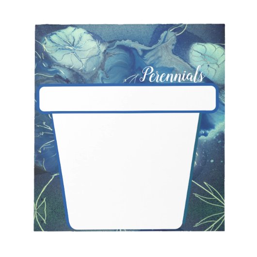 青い多年草 ノートパッド (正面)