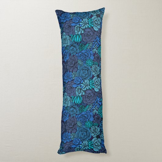 青い多肉質の庭 ボディピロー (裏面 (縦))