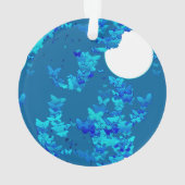 青い夜空に蝶、月並み オーナメント (裏面)