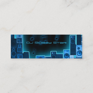青い夜DJのbusinesscard スキニー名刺