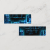 青い夜DJのbusinesscard スキニー名刺 (正面/裏面)