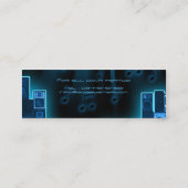 青い夜DJのbusinesscard スキニー名刺 (裏面)