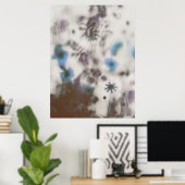 青い夢のような柔らかい野花 ポスター (ホームオフィス)