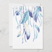 青い夢のキャッチャーの誕生日の招待状 招待状 (裏面)