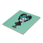 青い大きい目を持つ死んだ女の子の内気な日 タイル (側面)