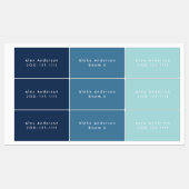 青い大きな防水接着剤キッズラベル ラベル (シート)