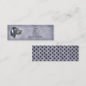 青い大きなDaneのアンクロップのプロファイルカード スキニー名刺 (正面/裏面)