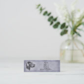 青い大きなDaneのアンクロップのプロファイルカード スキニー名刺 (スタンド正面)