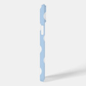 青い大モダン水玉模様のiPhoneケースと名前 Case-Mate iPhoneケース (裏面 / 右)