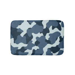 青い大型牛の斑点 バスマット