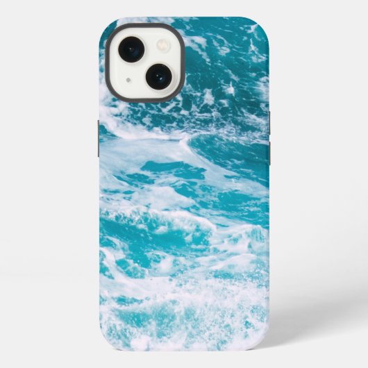 青い大海原の波 iPhoneケース (裏面)