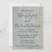 青い大理石と結婚銅 招待状 (正面)