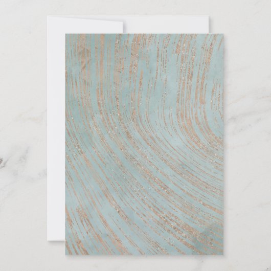 青い大理石と結婚銅 招待状 (裏面)