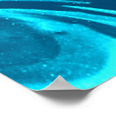 青い大理石のシカラフルェーズ ポスター (角)