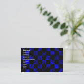 青い大理石のチェッカーボード 名刺 (スタンド正面)