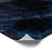 青い大理石のテクスチャの背景イタリアン、大理石のsla ポスター (角)