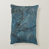 青い大理石のテクスチャーの背景イタリアン、マーベル アクセントクッション (裏面(縦))