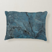 青い大理石のテクスチャーの背景イタリアン、マーベル アクセントクッション (裏面)