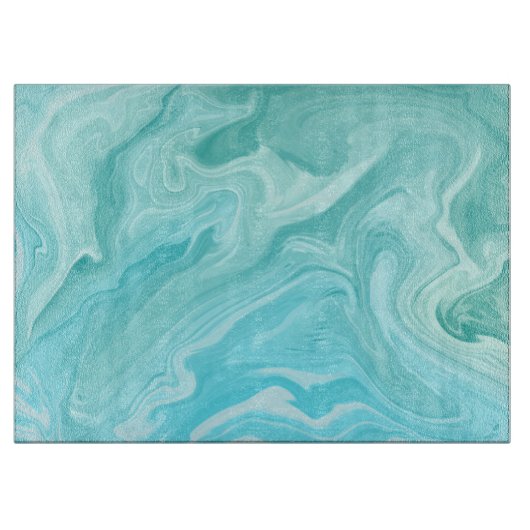 青い大理石のパターン カッティングボード (正面)