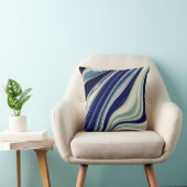 青い大理石のパターン クッション (椅子)