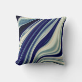 青い大理石のパターン クッション (正面)